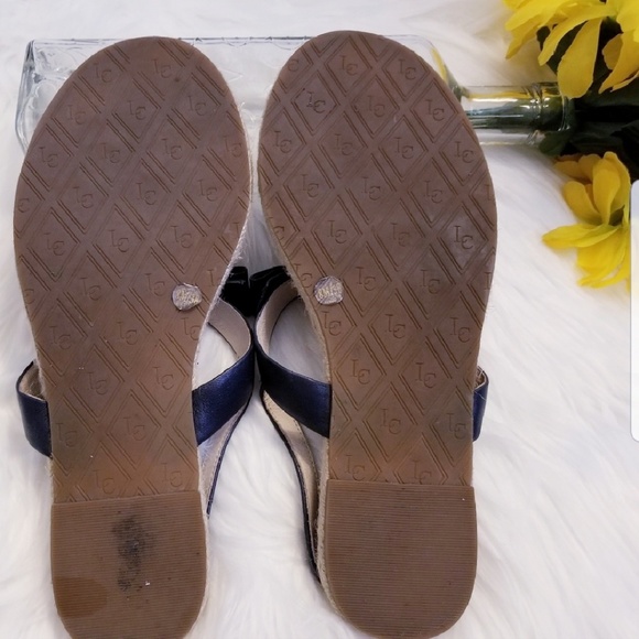 Louise et Cie Navy Blue Bow Sandals Sz 8 - Picture 3 of 7